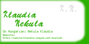 klaudia nekula business card